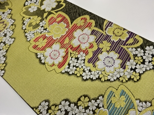 JAPANESE FUKURO OBI / WOVEN SAKURA